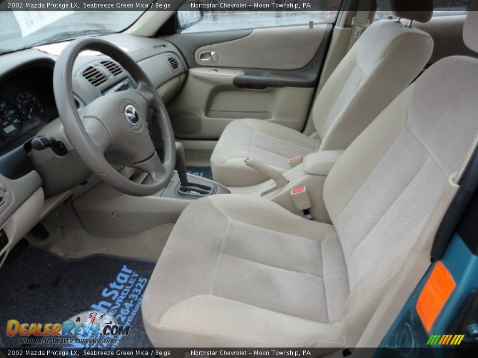 2002 Mazda Protege LX Seabreeze Green Mica / Beige Photo #10