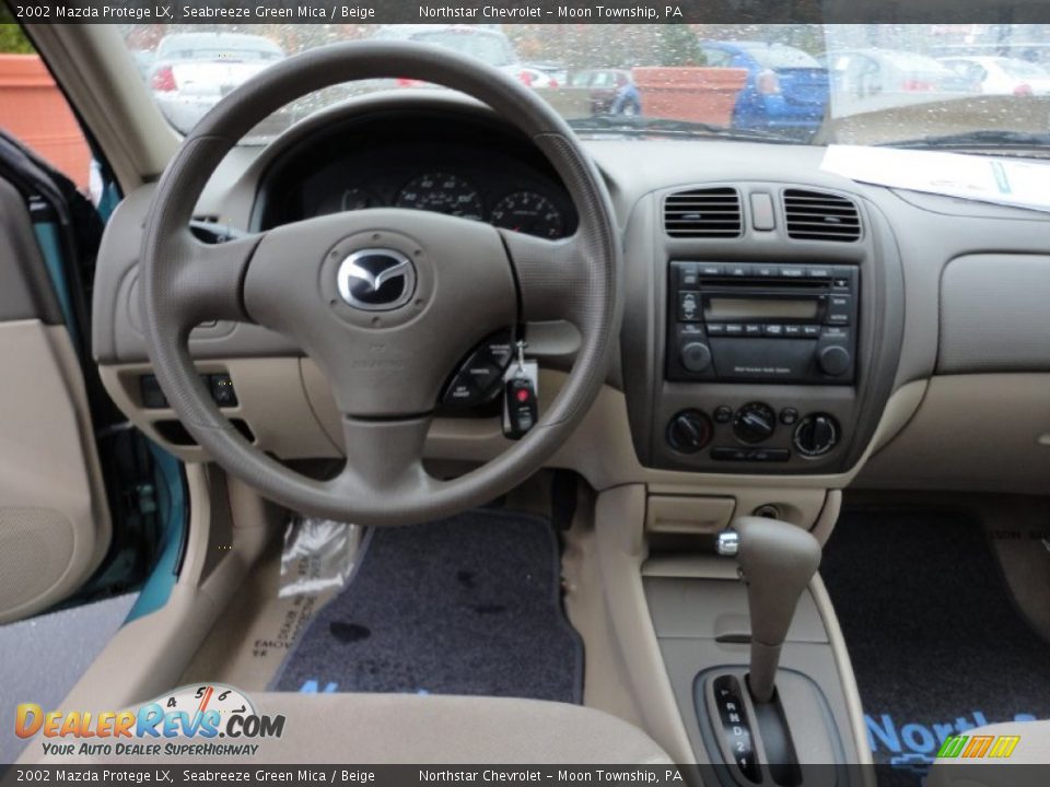 2002 Mazda Protege LX Seabreeze Green Mica / Beige Photo #11