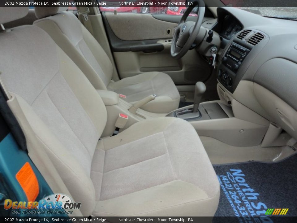 2002 Mazda Protege LX Seabreeze Green Mica / Beige Photo #17