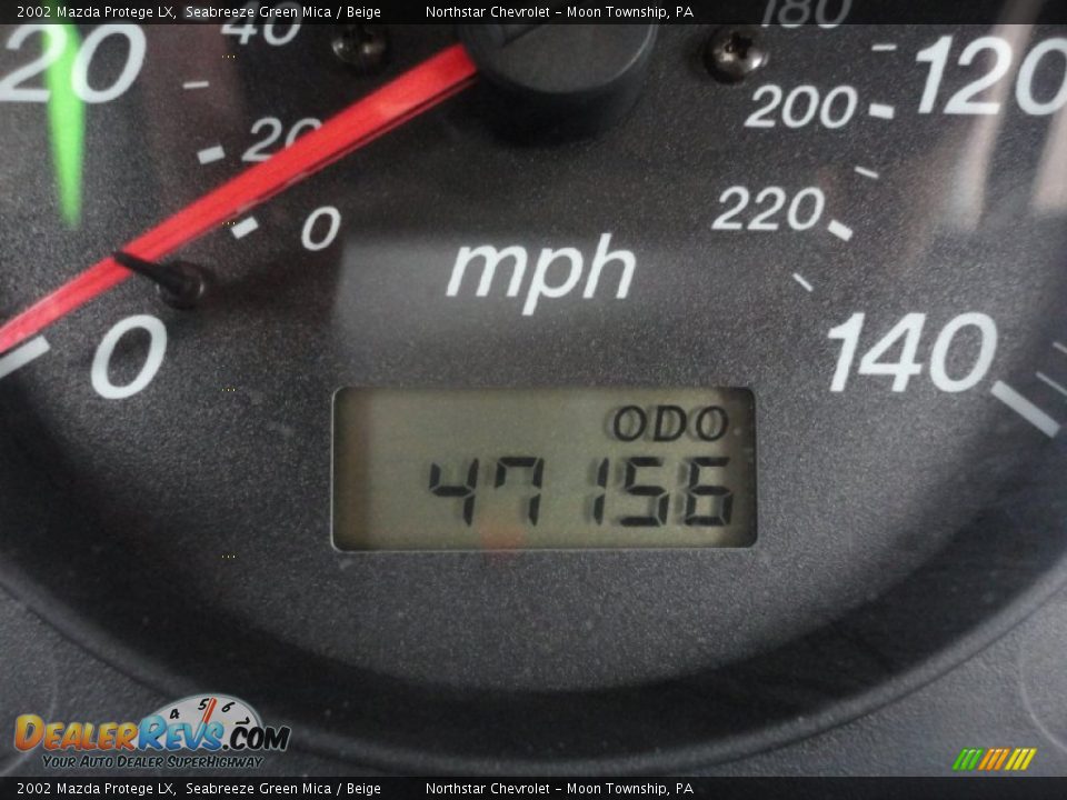 2002 Mazda Protege LX Seabreeze Green Mica / Beige Photo #19