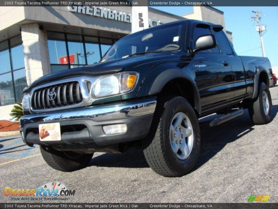 2003 Toyota Tacoma PreRunner TRD Xtracab Imperial Jade Green Mica / Oak Photo #1