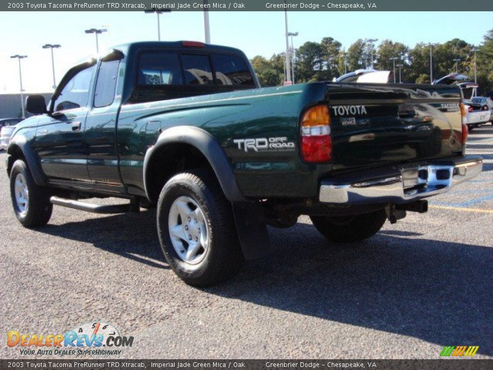 2003 Toyota Tacoma PreRunner TRD Xtracab Imperial Jade Green Mica / Oak Photo #4