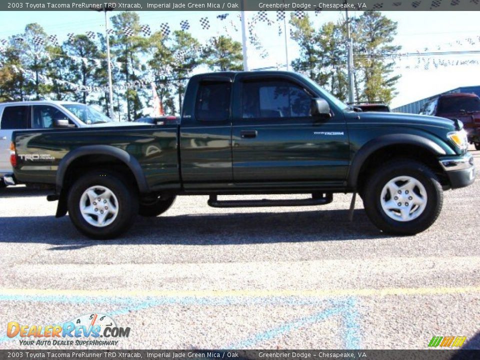 2003 Toyota Tacoma PreRunner TRD Xtracab Imperial Jade Green Mica / Oak Photo #6