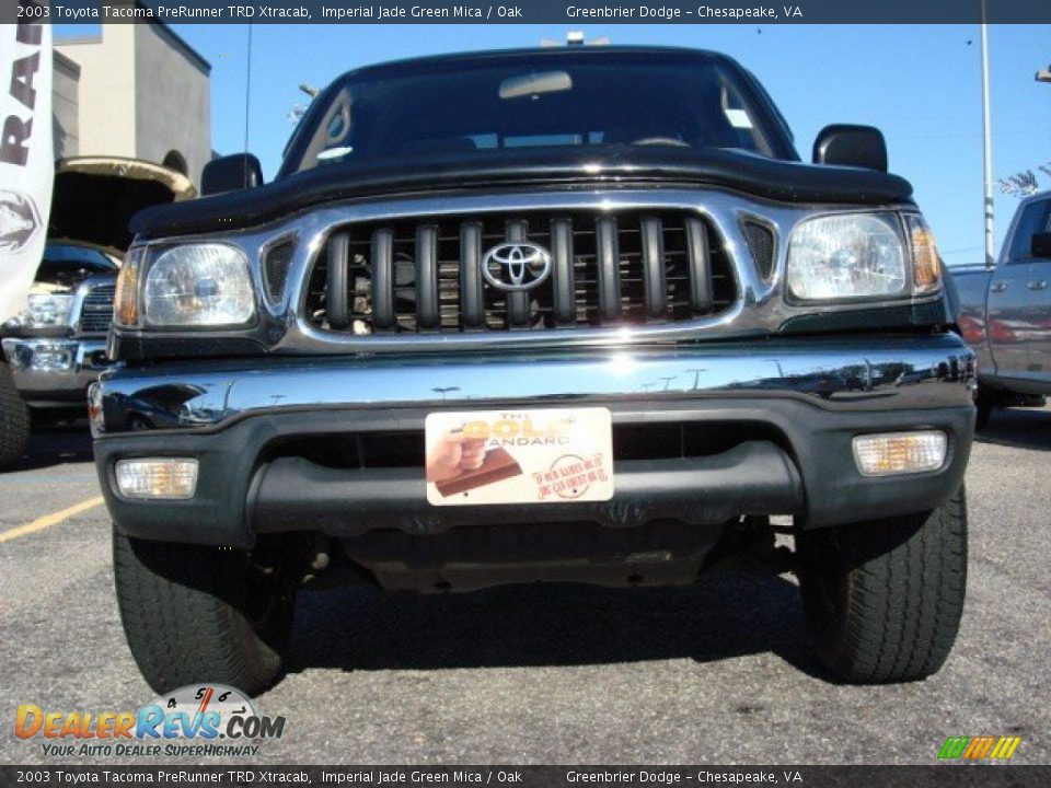 2003 Toyota Tacoma PreRunner TRD Xtracab Imperial Jade Green Mica / Oak Photo #8