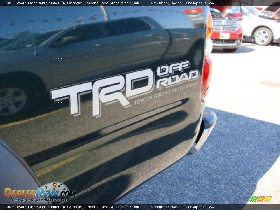 2003 Toyota Tacoma PreRunner TRD Xtracab Imperial Jade Green Mica / Oak Photo #16