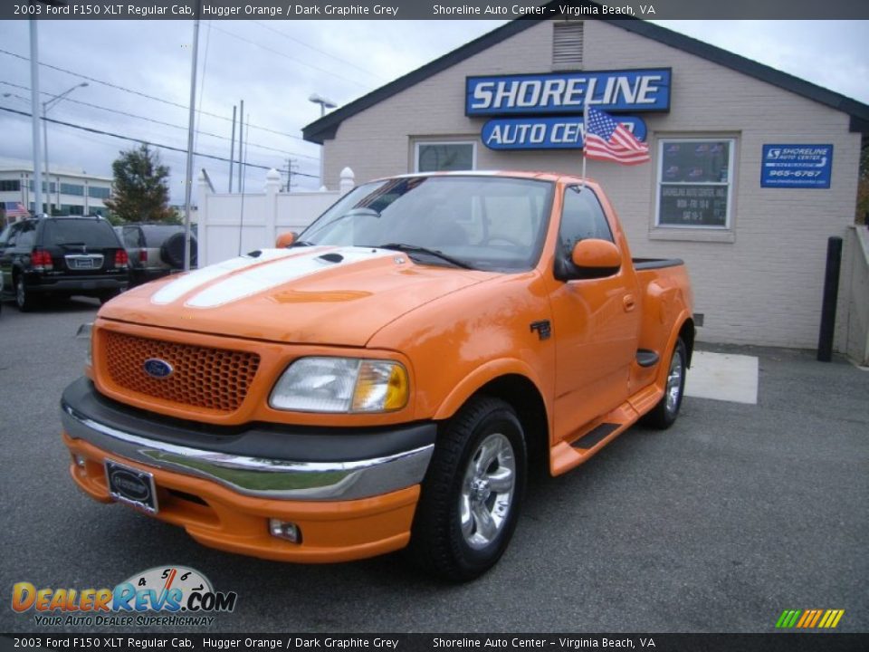 2003 Ford F150 XLT Regular Cab Hugger Orange / Dark Graphite Grey Photo #1