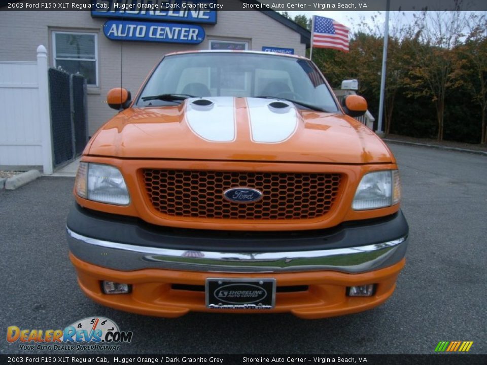 2003 Ford F150 XLT Regular Cab Hugger Orange / Dark Graphite Grey Photo #2