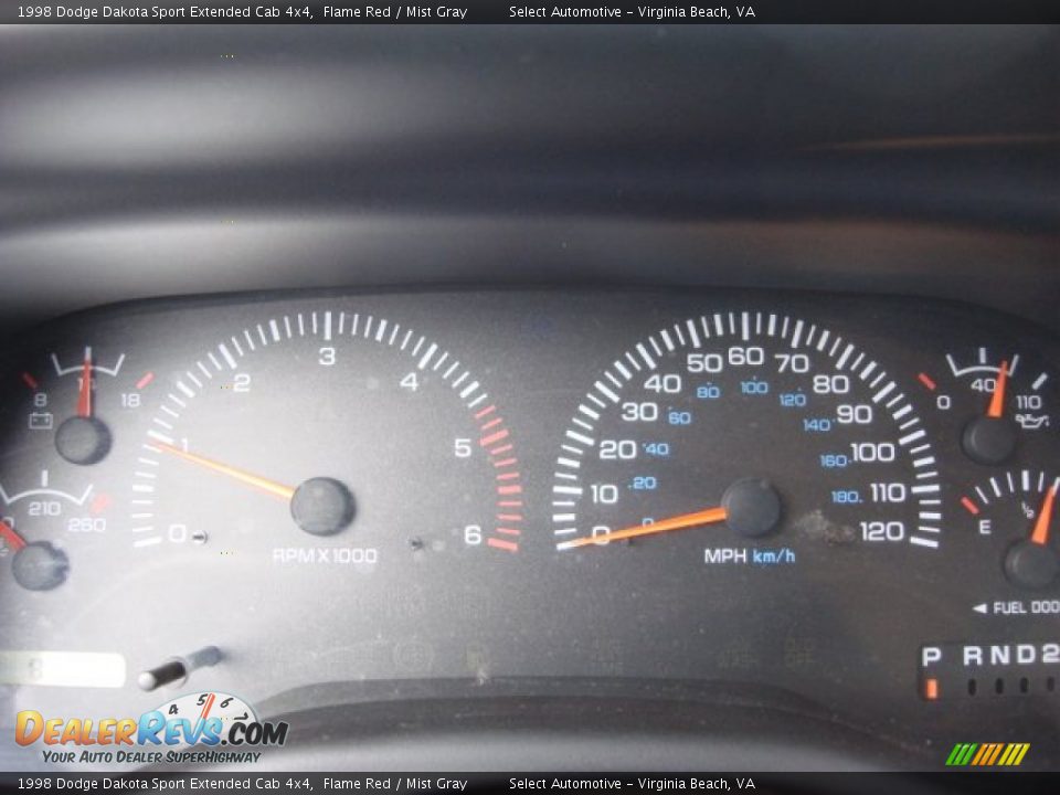 1998 Dodge Dakota Sport Extended Cab 4x4 Gauges Photo #13