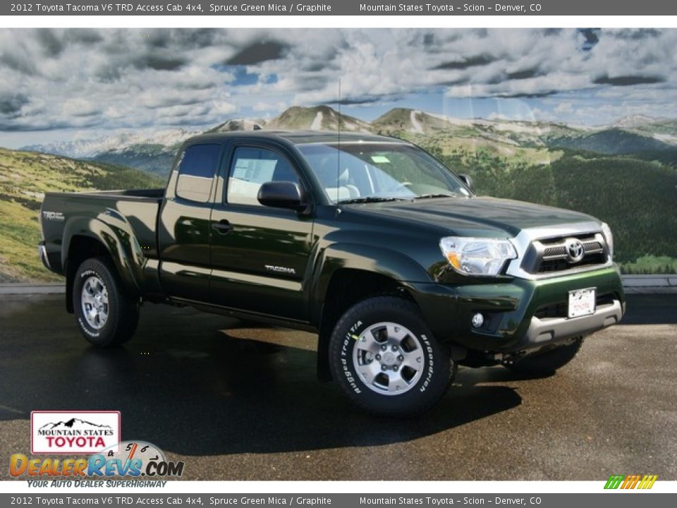 2012 Toyota Tacoma V6 TRD Access Cab 4x4 Spruce Green Mica / Graphite Photo #1