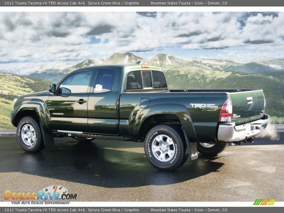 2012 Toyota Tacoma V6 TRD Access Cab 4x4 Spruce Green Mica / Graphite Photo #3