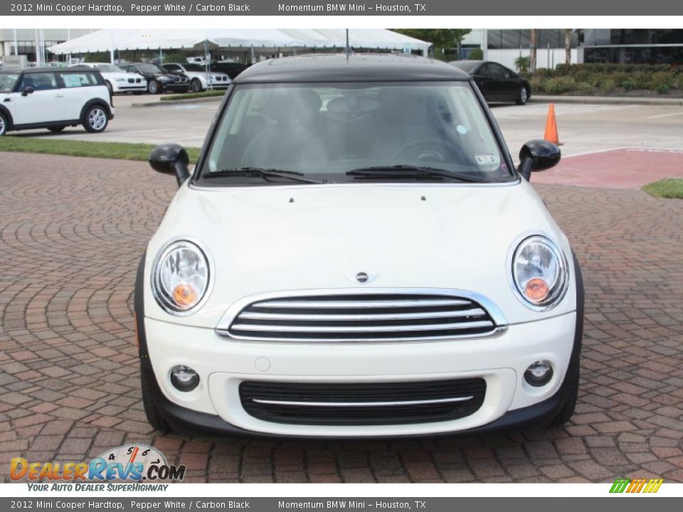 2012 Mini Cooper Hardtop Pepper White / Carbon Black Photo #2