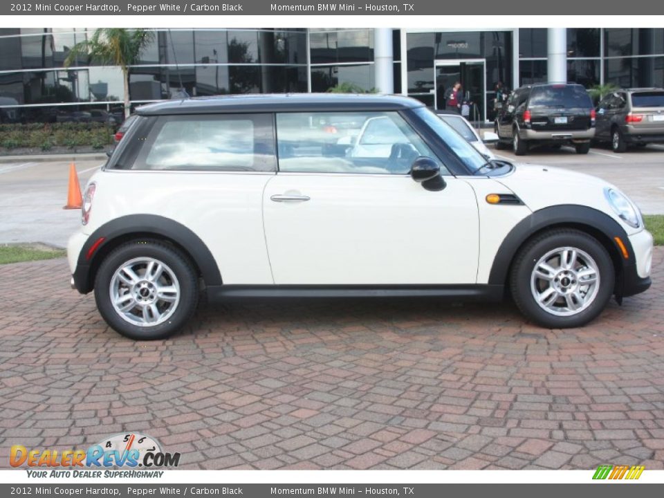 2012 Mini Cooper Hardtop Pepper White / Carbon Black Photo #3