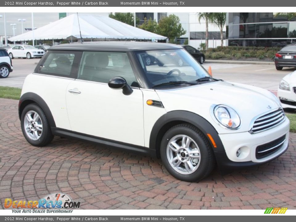 2012 Mini Cooper Hardtop Pepper White / Carbon Black Photo #4