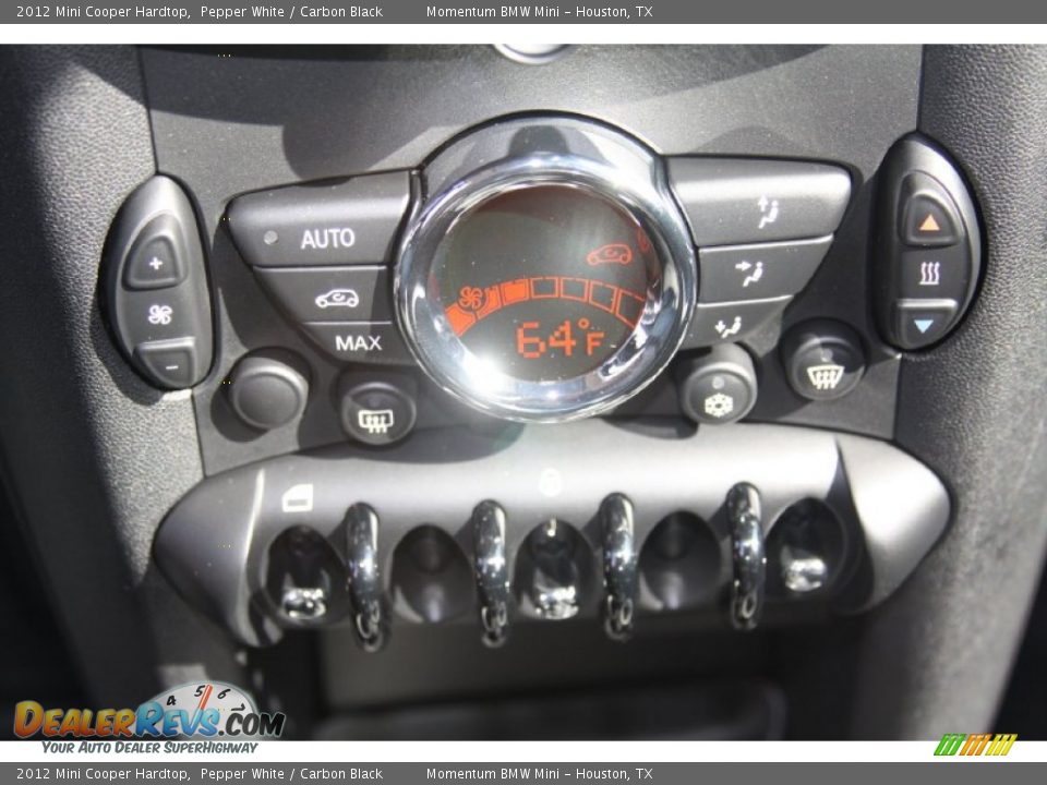 2012 Mini Cooper Hardtop Pepper White / Carbon Black Photo #13