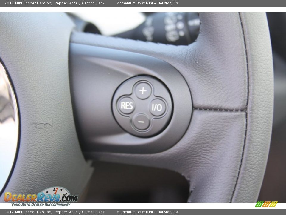 2012 Mini Cooper Hardtop Pepper White / Carbon Black Photo #18