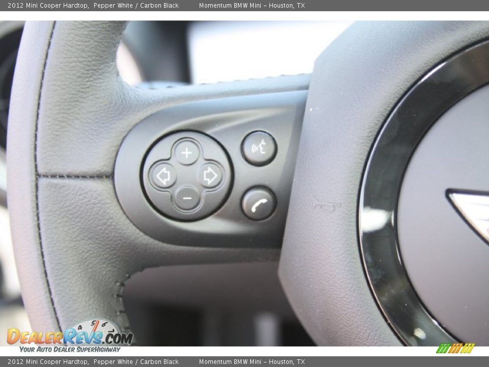 2012 Mini Cooper Hardtop Pepper White / Carbon Black Photo #19