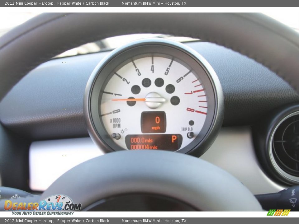 2012 Mini Cooper Hardtop Pepper White / Carbon Black Photo #20
