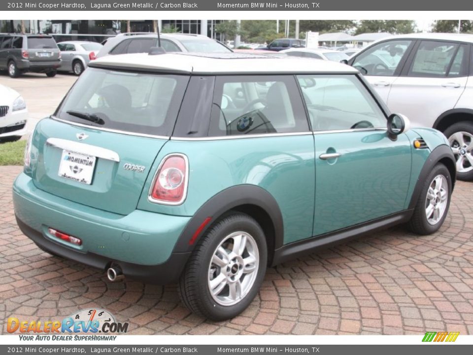 2012 Mini Cooper Hardtop Laguna Green Metallic / Carbon Black Photo #6
