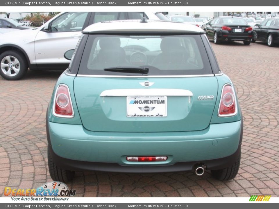 2012 Mini Cooper Hardtop Laguna Green Metallic / Carbon Black Photo #7