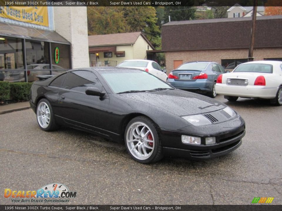 1996 Nissan 300ZX Turbo Coupe Super Black / Black Photo #2