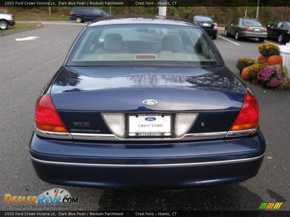 2003 Ford Crown Victoria LX Dark Blue Pearl / Medium Parchment Photo #6