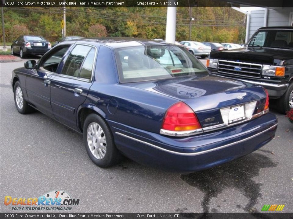 2003 Ford Crown Victoria LX Dark Blue Pearl / Medium Parchment Photo #7