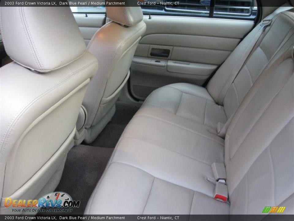 2003 Ford Crown Victoria LX Dark Blue Pearl / Medium Parchment Photo #12