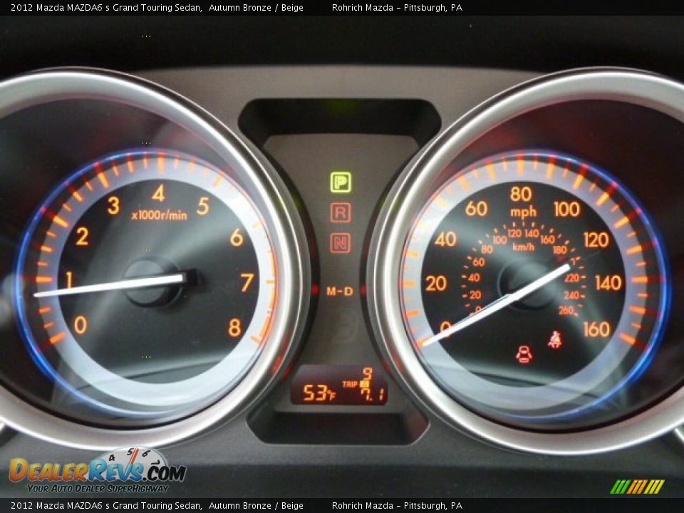2012 Mazda MAZDA6 s Grand Touring Sedan Gauges Photo #20