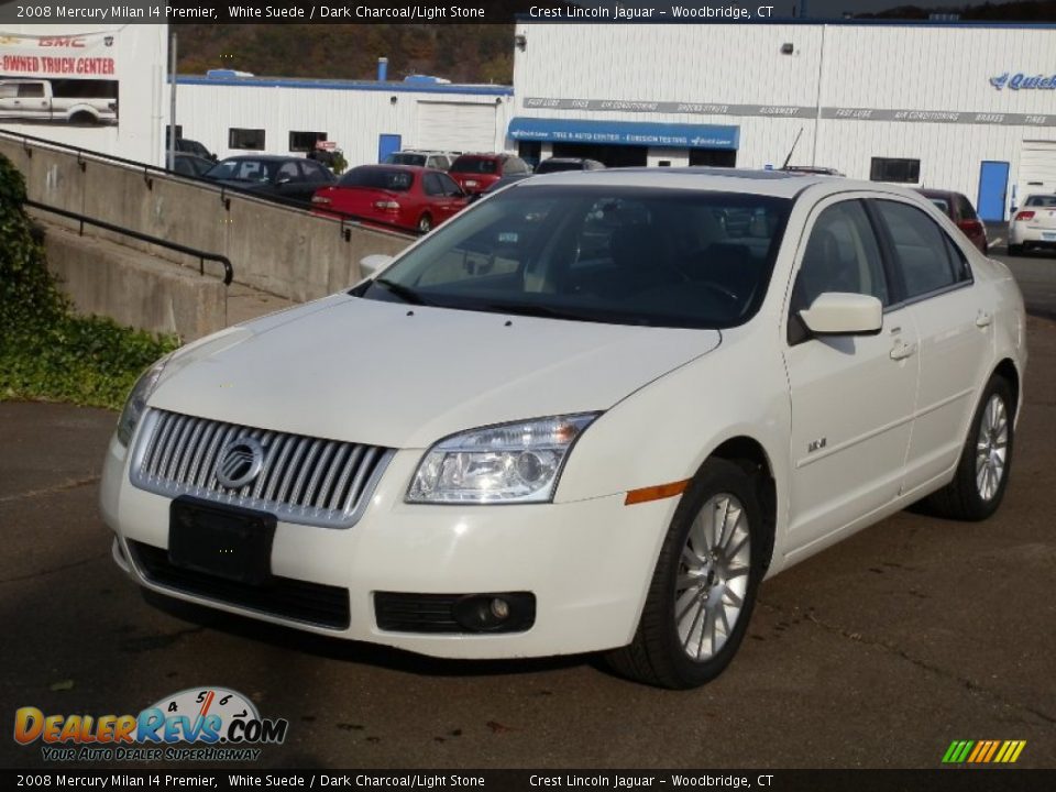 2008 Mercury Milan I4 Premier White Suede / Dark Charcoal/Light Stone Photo #2