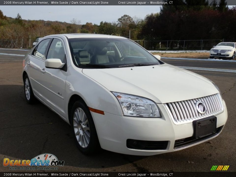 2008 Mercury Milan I4 Premier White Suede / Dark Charcoal/Light Stone Photo #4