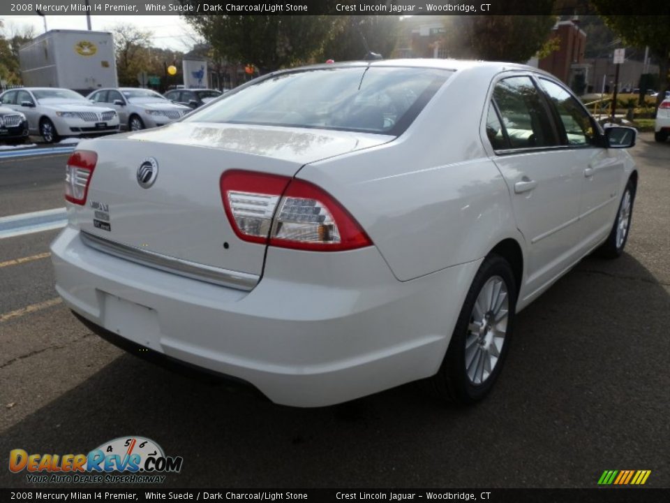 2008 Mercury Milan I4 Premier White Suede / Dark Charcoal/Light Stone Photo #7
