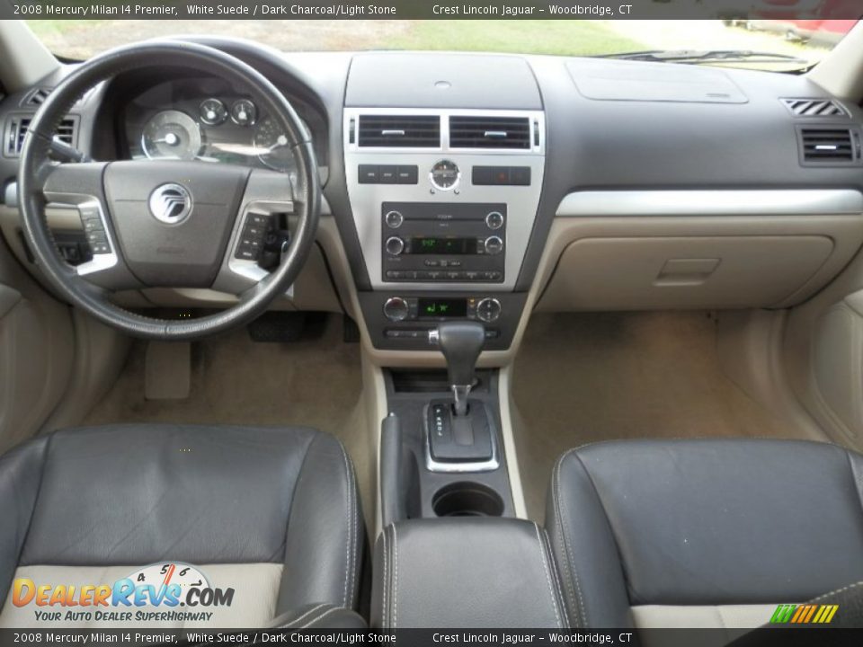 2008 Mercury Milan I4 Premier White Suede / Dark Charcoal/Light Stone Photo #11