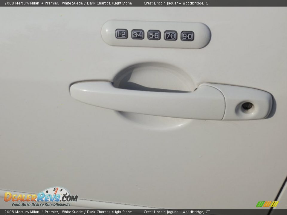 2008 Mercury Milan I4 Premier White Suede / Dark Charcoal/Light Stone Photo #13
