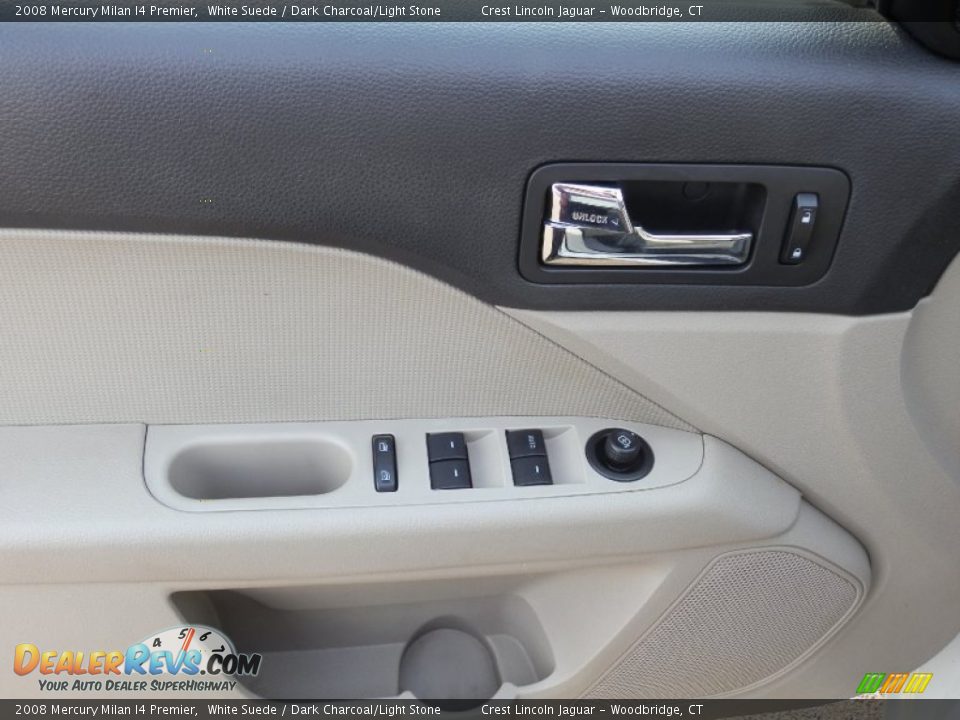 2008 Mercury Milan I4 Premier White Suede / Dark Charcoal/Light Stone Photo #14