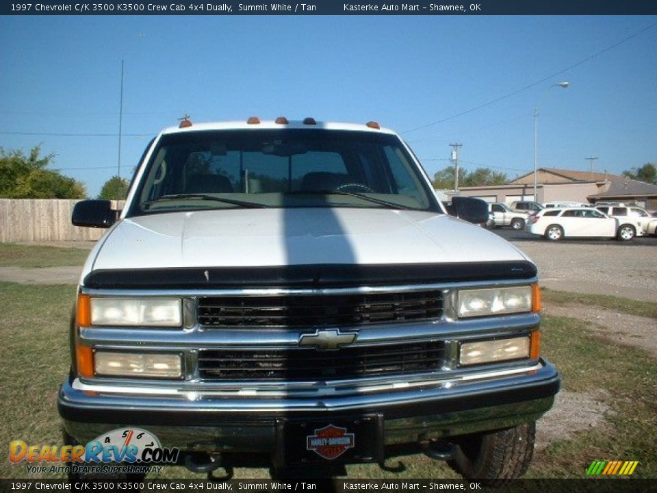 1997 Chevrolet C/K 3500 K3500 Crew Cab 4x4 Dually Summit White / Tan Photo #2