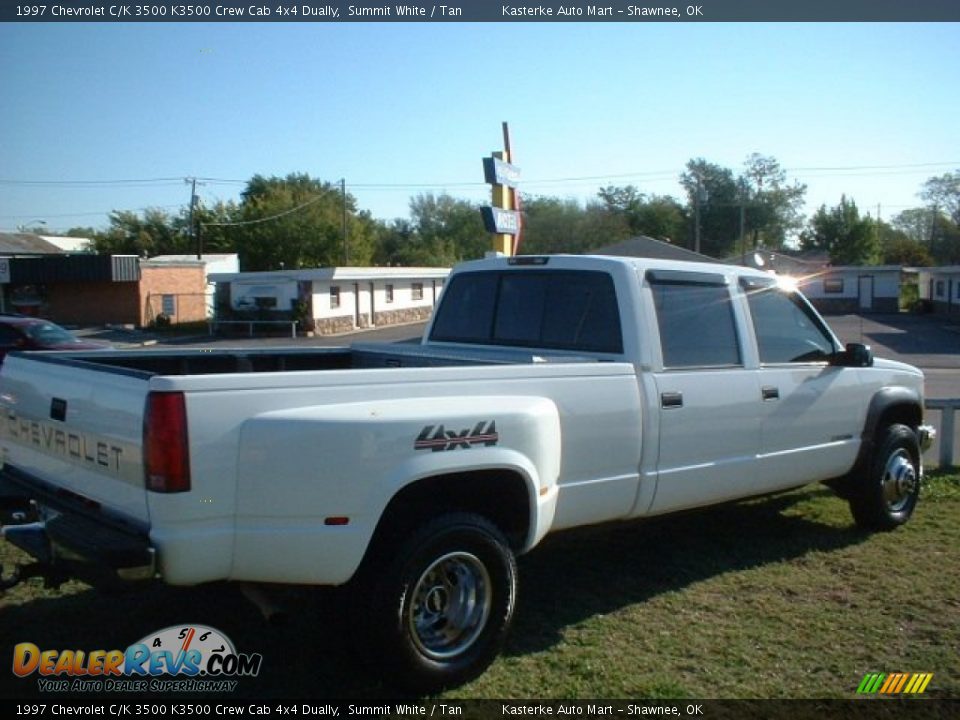 1997 Chevrolet C/K 3500 K3500 Crew Cab 4x4 Dually Summit White / Tan Photo #6