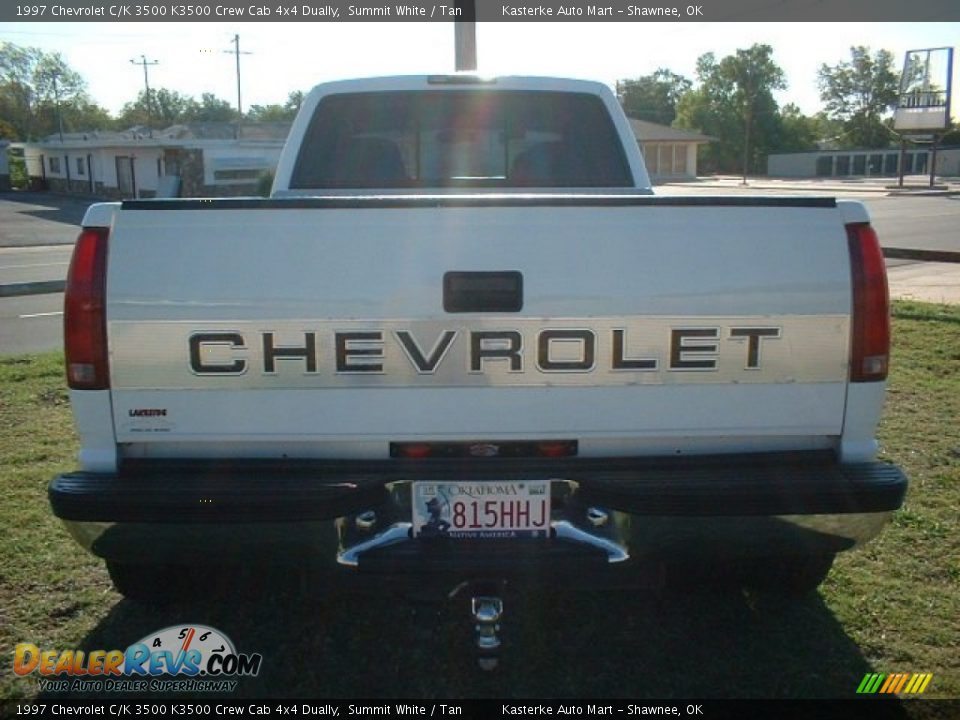 1997 Chevrolet C/K 3500 K3500 Crew Cab 4x4 Dually Summit White / Tan Photo #15