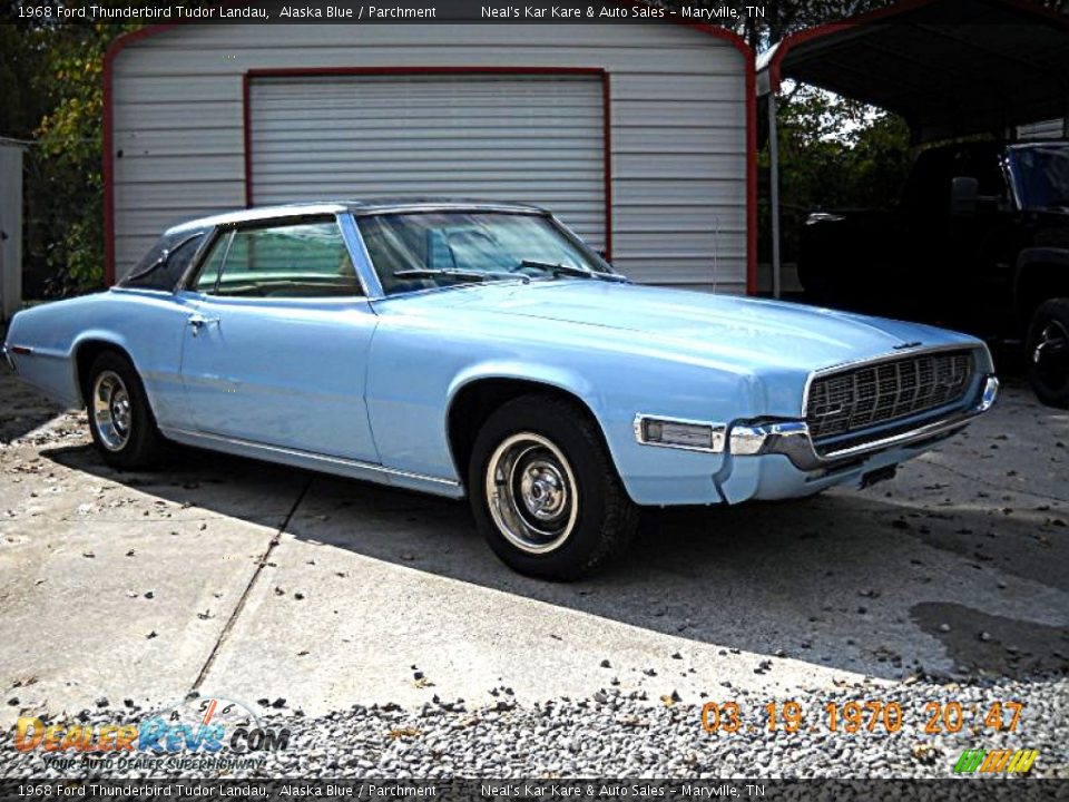 1968 Ford Thunderbird Tudor Landau Alaska Blue / Parchment Photo #1