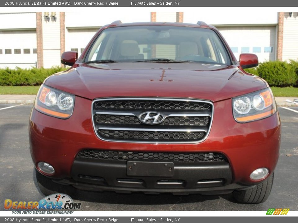 2008 Hyundai Santa Fe Limited 4WD Dark Cherry Red / Beige Photo #2