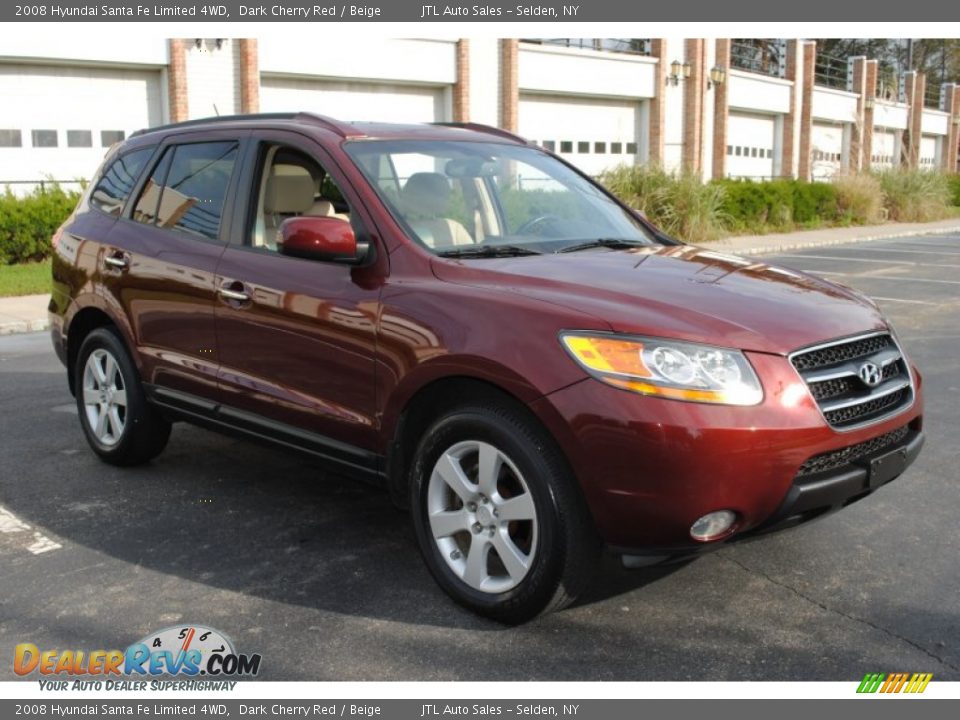 2008 Hyundai Santa Fe Limited 4WD Dark Cherry Red / Beige Photo #7