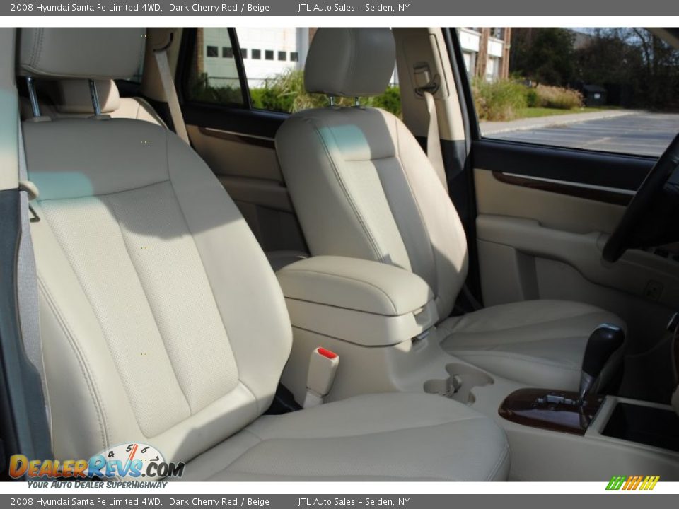 2008 Hyundai Santa Fe Limited 4WD Dark Cherry Red / Beige Photo #9