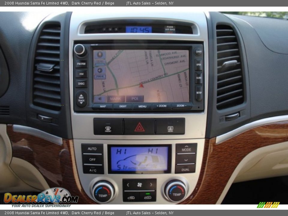 2008 Hyundai Santa Fe Limited 4WD Dark Cherry Red / Beige Photo #12