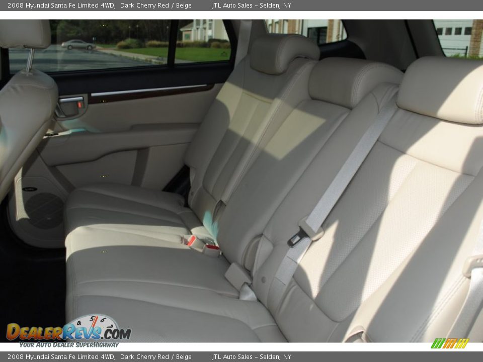 2008 Hyundai Santa Fe Limited 4WD Dark Cherry Red / Beige Photo #15
