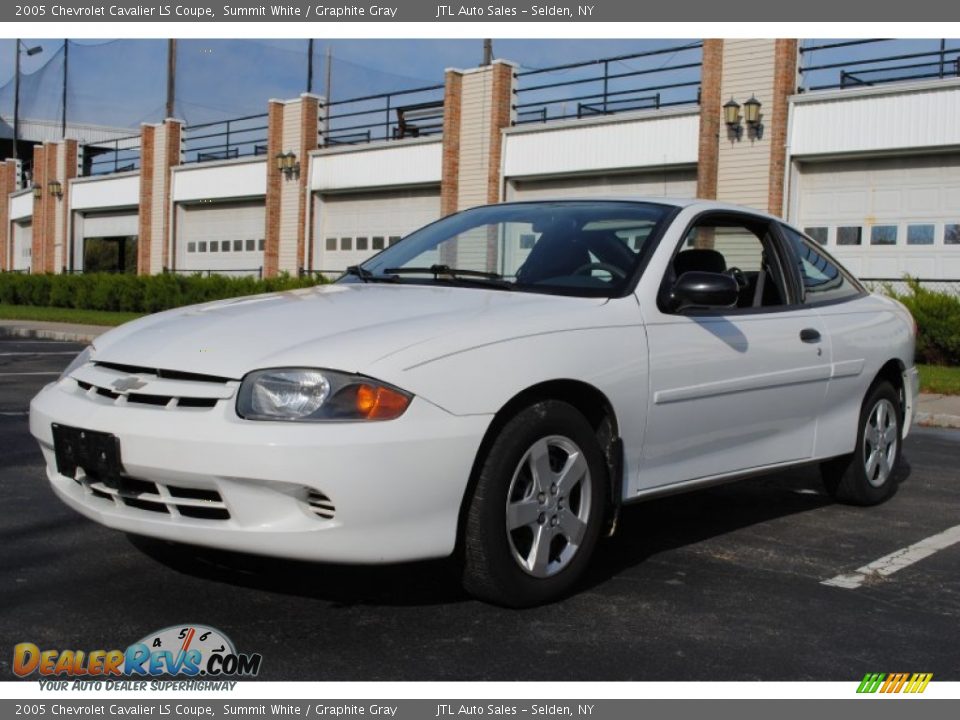 2005 Chevrolet Cavalier LS Coupe Summit White / Graphite Gray Photo #1