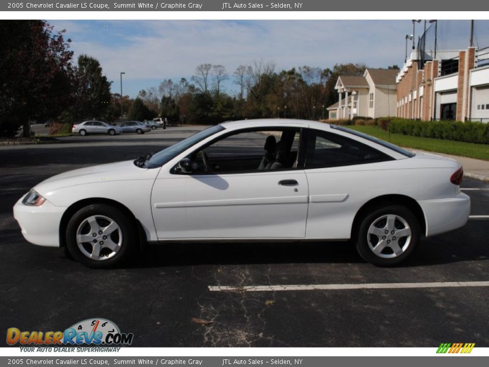 2005 Chevrolet Cavalier LS Coupe Summit White / Graphite Gray Photo #3