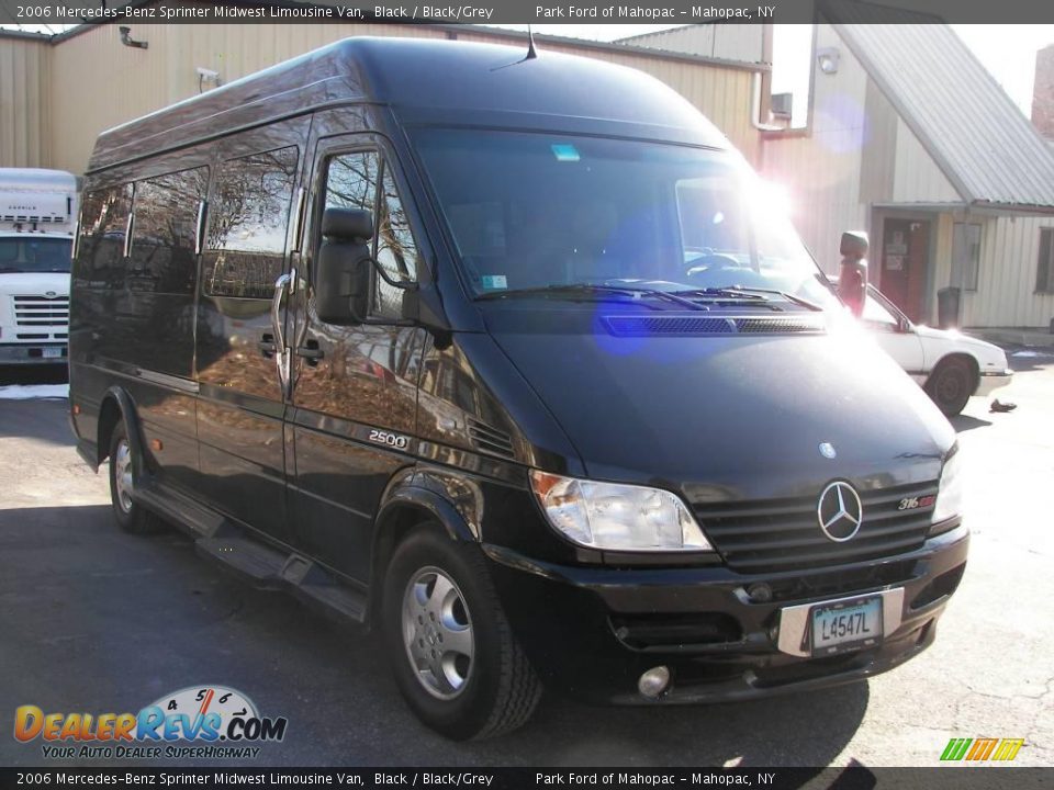 2006 Mercedes-Benz Sprinter Midwest Limousine Van Black / Black/Grey Photo #2