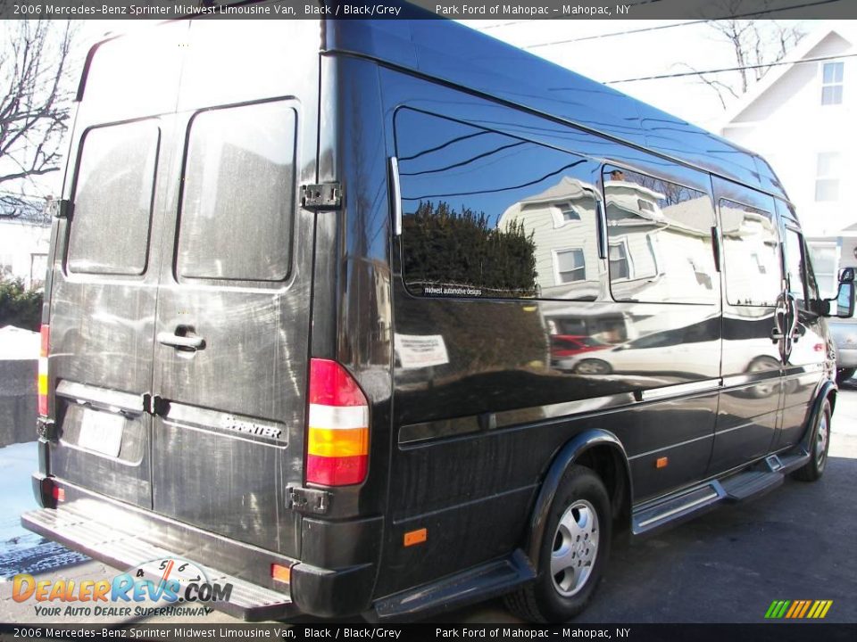 2006 Mercedes-Benz Sprinter Midwest Limousine Van Black / Black/Grey Photo #3