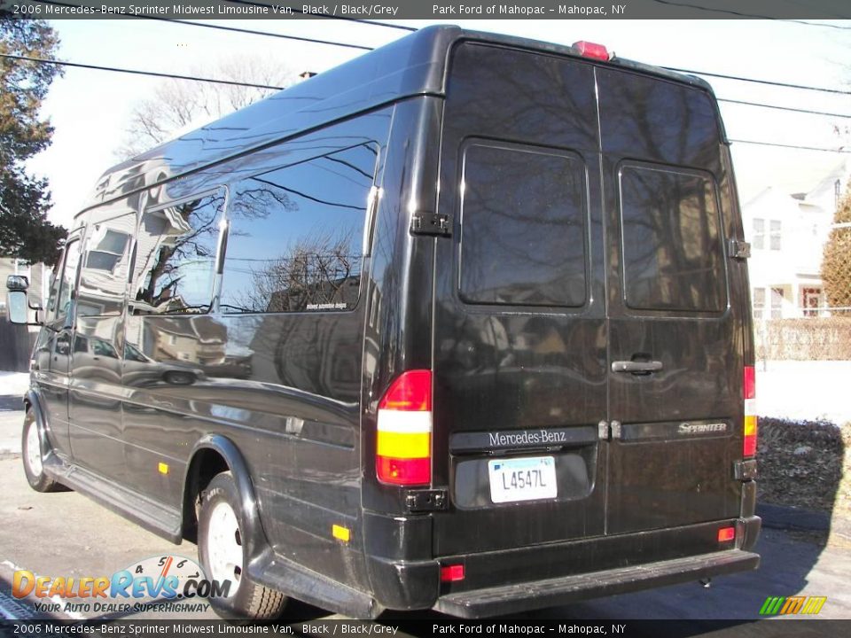 2006 Mercedes-Benz Sprinter Midwest Limousine Van Black / Black/Grey Photo #4