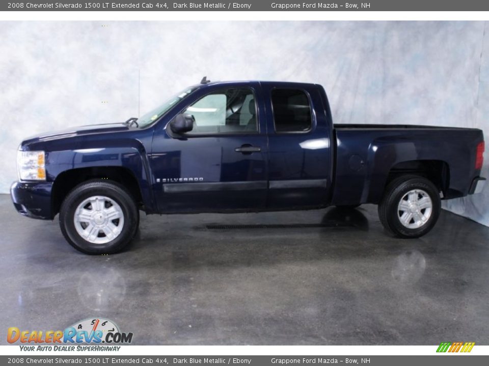 2008 Chevrolet Silverado 1500 LT Extended Cab 4x4 Dark Blue Metallic / Ebony Photo #3