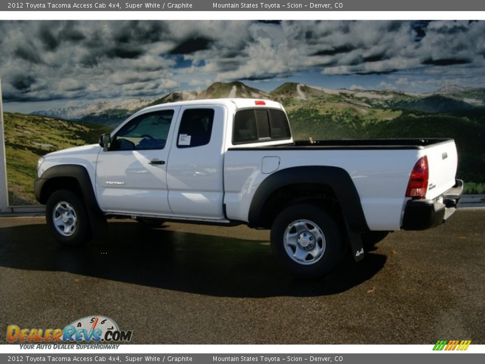 2012 Toyota Tacoma Access Cab 4x4 Super White / Graphite Photo #3